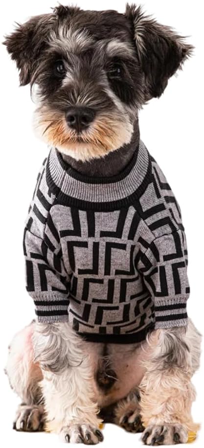 Dog Sweater for Small Dogs, Designer Dog Clothes, Luxury Furdi, Soft Knit | Designer dog clothes for small dogs with soft knit comfort, luxury styling and easy pullover fit for Yorkies in cold weather.