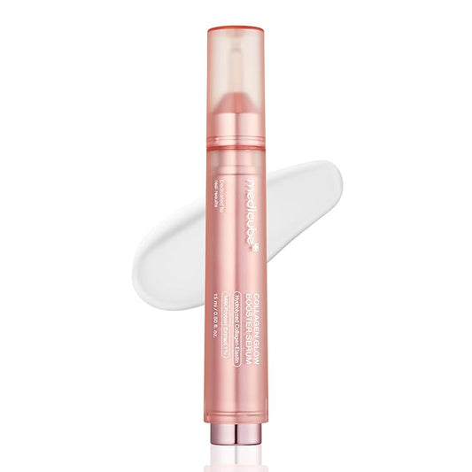 Medicube Collagen Glow Booster Milk Serum - Twist & Click - Radiance & Hydration with Niacinamide, Milk Protein Extract, Hydrolyzed Collagen - Illuminates & Firms Skin - Korean Skin Care, 0.50 oz