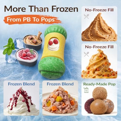 BSISUERM Dog Treat Dispenser Interactive Puzzle Toy Frozen Food Slow Feeder