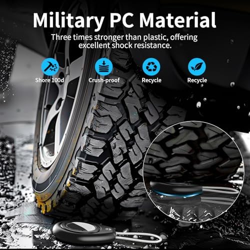2 Pack for AirTag Keychain Holder, Anti-Scratch Waterproof Case Dog Collar | 1st/2nd Gen Air Tag Compatible,Hex Lock Secure,Metal Wire Cable,for Luggage Tracker,Pet Collar Charms,Backpack,Keys,Wallet