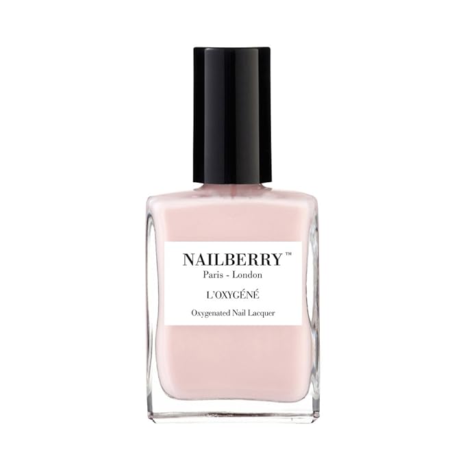 Nailberry L'Oxygéné Oxygenated Nail Lacquer | Candy Floss | Light Pink Opaque Nail Polish | UV Protected Long-Wear Nail Polish | 12-Free | Vegan | Certified Halal | Cruelty & Gluten Free | 15 ml