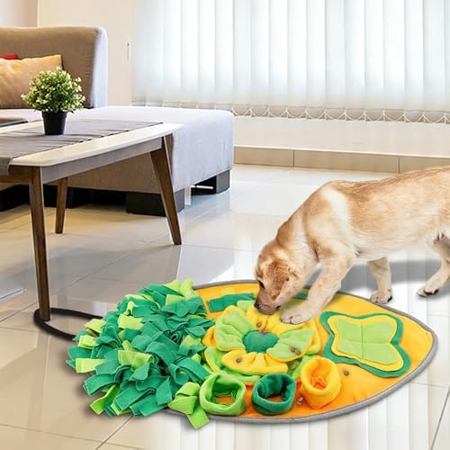 Snuffle Mat for Dogs and Cats, Interactive Nosework Feeding Puzzle Toy, Encourages Natural Foraging Skills, Stress Relief, 28 x 16 Inch