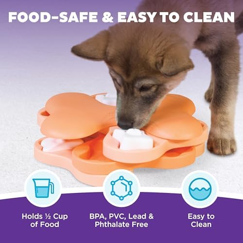 Outward Hound by Nina Ottosson Puppy Hide N' Slide Treat Puzzle Enrichment Dog Toy, Green