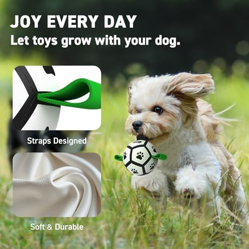 QDAN Small Dog Toys, Puppy Balls, Dog Balls with Straps for Small Breed