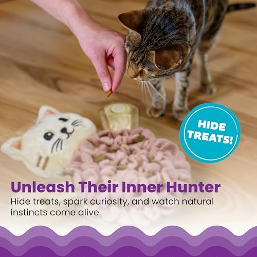 Catstages Snuffle Mat Interactive Treat Dispenser Cat Toy, 8.7" x 5.9"
