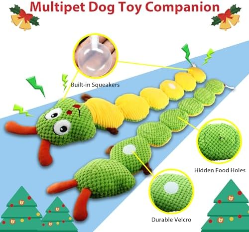 Gigwi Interactive Dog Puzzle Toys, Squeaky Dog Toys for Small Medium Large Dogs, Durable Treat Dispensing Dog Enrichment Toys, Snuffle Toy Plush Puppy Chew Toys for Boredom and Stimulating
