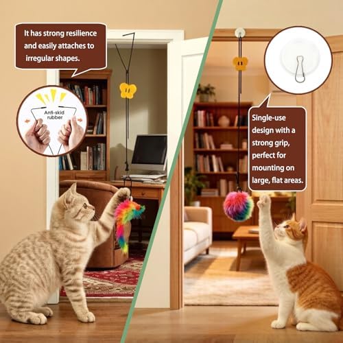 Hanging Toys for Doorway, door frame cat toys for Indoor Cats Kitten 2 Pcs