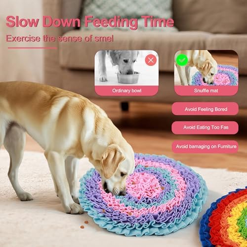 2 Pcs Snuffle Mat for Dogs, Pet Slow Feeding (Large 45cm)