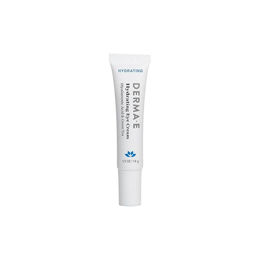 Derma E Hydrating Eye Cream – Firming and Lifting Hyaluronic Acid Treatment - Under Eye and Upper Eyelid Cream Reduces Puffiness and Appearance of Fine Lines, 0.5 oz