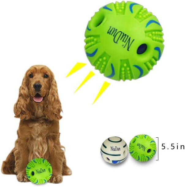 Swing Cluck Ball, A Great pet Dog Toy, Full of Fun. When a Dog Bites it, it can Make Giggles. It's a Beloved Toy for Pets(Dentate Giggle)