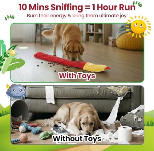 HGB Squeaky Snuffle Dog Puzzle Toy for Medium Small Dogs