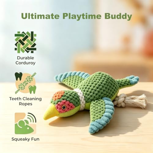 Squeaky Plush Interactive Dog Toy for Small Dogs