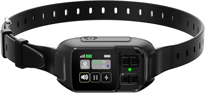 GPS Wireless Dog Fence with Customizable/Circular Boundary, Smart Portable Electric Dog Collar with 3 Correction Modes, Rechargeable, IPX7 Waterproof Pet Containment System for Outdoor Use