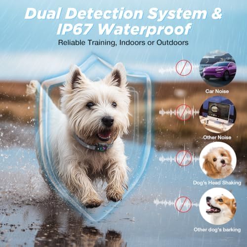 Dog Bark Collar for Small Dogs 5-25lbs, Humane Anti-Barking Device