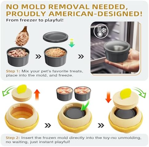 Durable Frozen Dog Chew Toy for Aggressive Chewers,Interactive Treat Dispensing Toy for Crate Training & Mood Calming, Simple & Convenient to Clean,for Medium & Large Breed Dogs