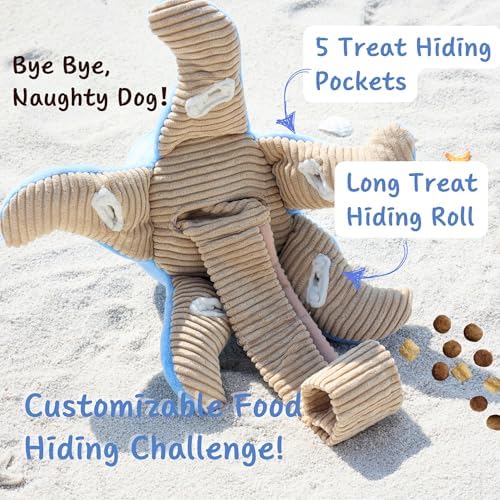 Interactive Dog Snuffle Octopus Toy, Hide & Seek Treat Dispenser Plush