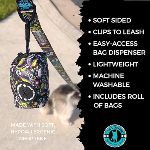 WAG TRENDZ Dog Waste Bag Holder | Soft Sided Dispenser | Camo Chic