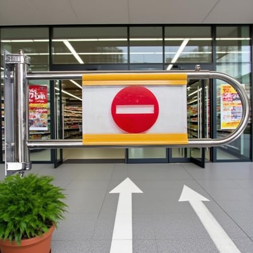 Heavy Metal Swing Safety Gate - Spring-Loaded One-Way Entrance Door, Auto Closing for Child & Pet Safety, Durable Outdoor Indoor Use, Easy Install & Secure Closure