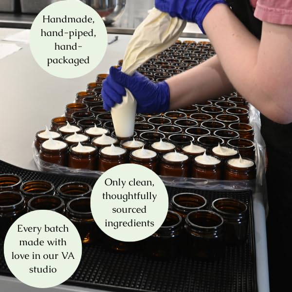 Hearth and Homestead: Handmade Whipped Tallow Balm, Organic, Moisturizer, Body Butter with Infused Olive Oil, for Eczema, Rosacea, Baby (Lavender)