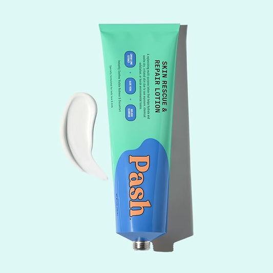Pash Skin Barrier Rescue & Repair Daily Moisturizer, Fragrance-Free, Face & Body Lotion, Sensitive Skin, with Aloe Vera, Golden Seaweed & Caviar Lime Extract | Instantly Soothes Dry and Irritated Skin