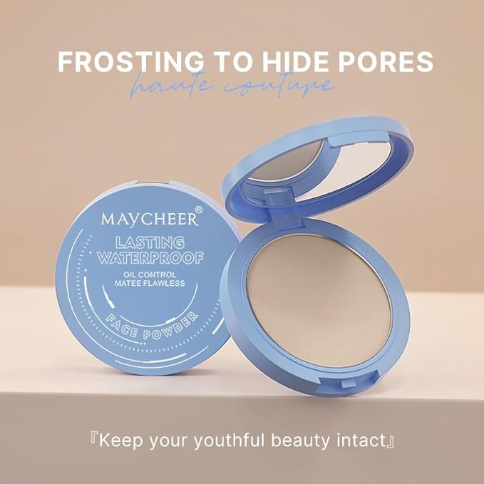 Face Powder, Setting Powder, Lasting Waterproof Oil Absorbing Pressed Powders Compact for Face (05# SOFT HONEY)