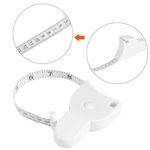 EVGATSAUTO Retractable Body Tape Measure 150cm 60in Accurate Fitness Measuring Ruler for Body Chest Waist Hip Arm with Snug Fit Auto Lock