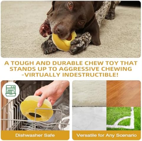 Durable Frozen Dog Chew Toy for Aggressive Chewers,Interactive Treat Dispensing Toy for Crate Training & Mood Calming, Simple & Convenient to Clean,for Medium & Large Breed Dogs