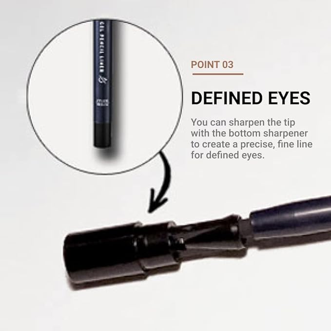 ETUDE Proof 10 Gel Pencil Liner, Eyeliner with Wearable Shades, Sharpenable Tip, Creamy Gel Texture, Waterproof & Sebum-Proof Precision Liner, Korean Makeup, Beauty, Honey Bronze (0.011 Ounce)