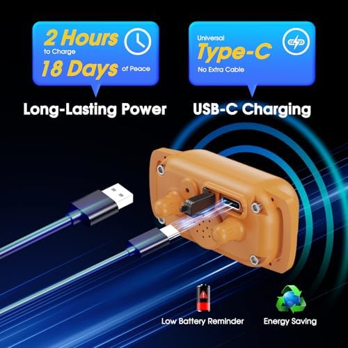 No-Shock Dog Bark Collar, Humane Vibration/Beep Training Mode Only | Smart Anti Barking Collar with Detection Chip, Auto Safety Shut-off & 8 Sensitivity Levels, Type-C Fast Charging & Waterproof