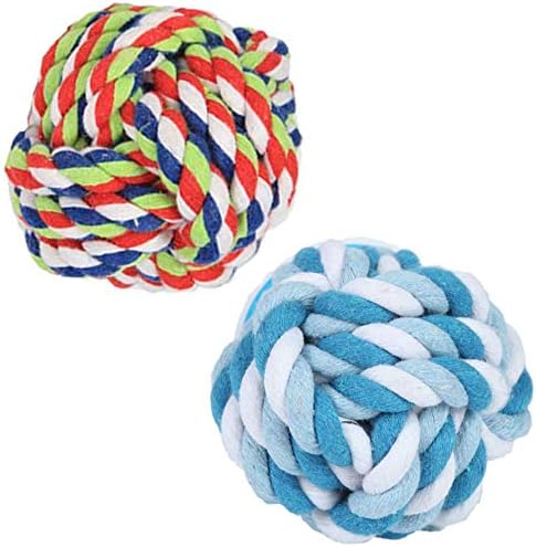 Dog Rope Ball 2Pack - Medium Breeds Knot Ball Rope Toys