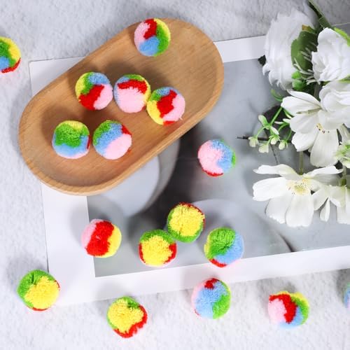 30Pcs Cat Pom Pom Balls Colorful Cat Toy Balls