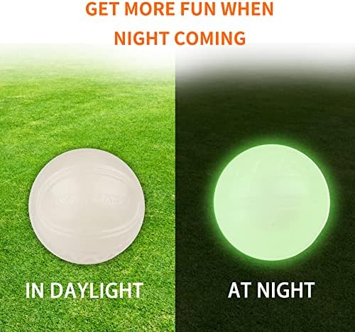 SKIPDAWG Glow Squeaky Dog Ball, 2.5 Inch Floating Bouncy TPR Pet Toy