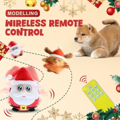 Interactive Dog Toys, 2025 New Active Moving Pet Plush Toy, Rechargeable Squeaky Dog Ball Toy with Talking Sound, Washable Cartoon Pig Plush Toy for Dogs Puppies (Brown)