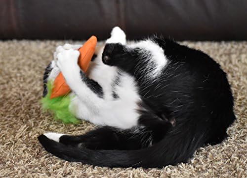 OurPet's 100-Percent North American Catnip Filled Carrot Cat Toy 24 Karat (Pack of 2)