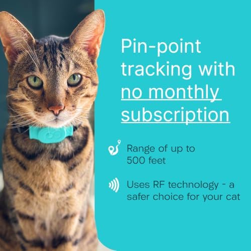 Tabcat V2 Cat & Kitten Tracker - More Accurate Than GPS - No Monthly Fee or Subscription - Includes 4 Homing Tags - Up to 150m Range - Small & Lightweight Tags Perfect to Find Indoor & Outdoor Cats