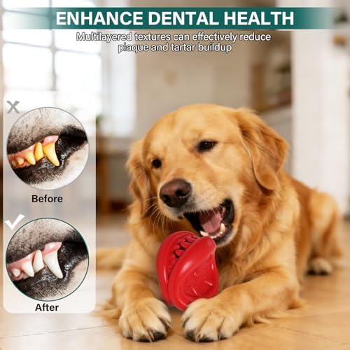 Treat Dispensing Dog Toy for Aggressive Chewer, Large Medium Dogs