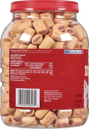 Milk-Bone MaroSnacks Small Dog Treats with Bone Marrow, 40 Ounce Container (Pack of 6)