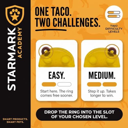 Starmark Treat Ring Taco Chew Toy for Medium Dogs Under 40 pounds
