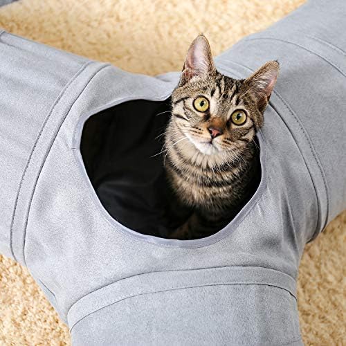 PAWZ Road Collapsible Cat Tunnel, 3 Way Cat Play Tube 10.5” in Diameter