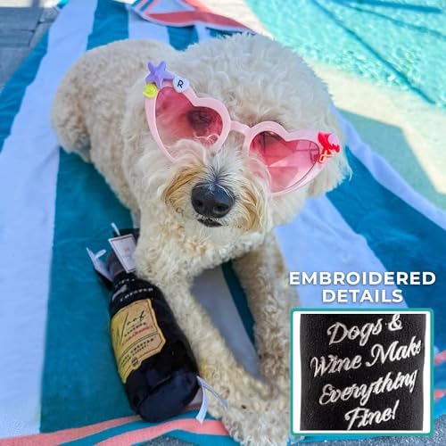Haute Diggity Dog Woof Reserve Cabarknet Plush Dog Toy, Drink Parody Toy