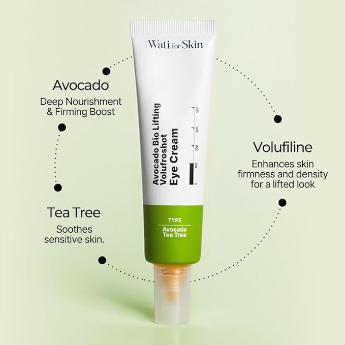 Avocado Bio Lifting Volufroshot Eye Cream – Firming & Plumping with Avocado, Tea Tree & Volufiline serum for Under Eyes, Korean Skin Care, 30ml / 1.01 fl.oz.