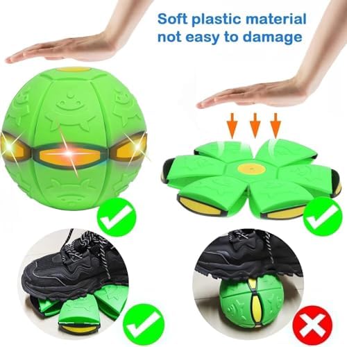 2-in-1 Dual Form Freely Switchable Magic Bouncing Ball Toy with Six Light Suitable for Indoor & Outdoor