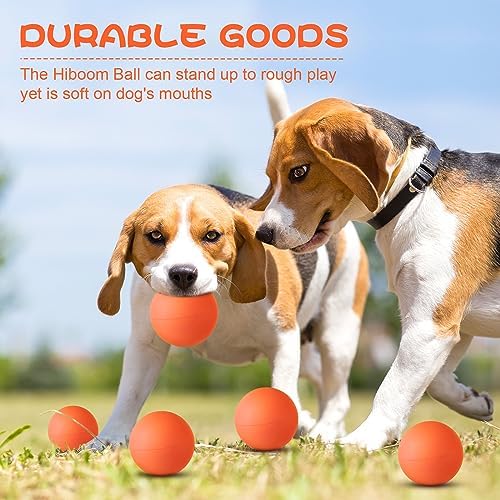 Hiboom 15 Pack Natural Rubber Dog Tennis Balls for Fetch, Orange
