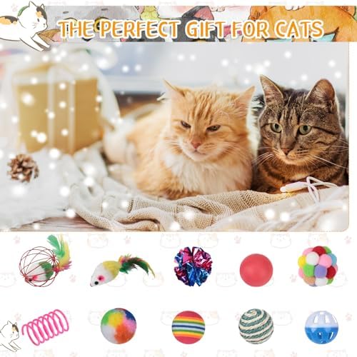 Shappy 150 Pcs Cat Toys Bulk Pack for Indoor Cats, Mice Balls,Classic