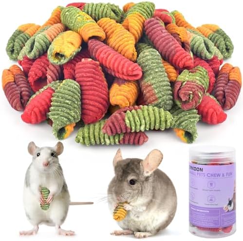 ERKOON Chinchilla Treats, Timothy Grass Chew Toys for Teeth for Rabbit Guinea Pig Gerbil Rat Dwarf Hamster (Large Size-1 Pack)