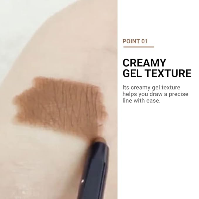 ETUDE Proof 10 Gel Pencil Liner, Eyeliner with Wearable Shades, Sharpenable Tip, Creamy Gel Texture, Waterproof & Sebum-Proof Precision Liner, Korean Makeup, Beauty, Honey Bronze (0.011 Ounce)