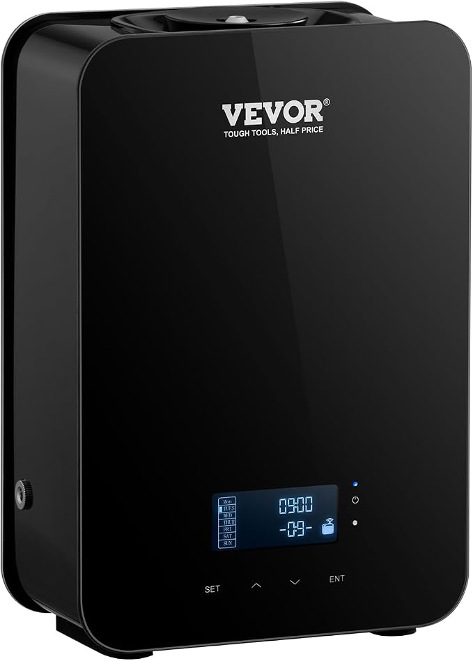 VEVOR Upgrade HVAC Scent Diffuser, Smart Scent Air Machine for Home, 180ML with Cold Air Technology, Waterless Essential Oil Diffuser, Cover Up to 2000 Sq.Ft for Living Room, Office, Spa, Hotel