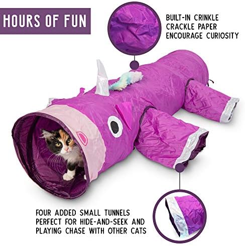 Pet Craft Supply Magic Mewnicorn Multi Cat Tunnel Toy