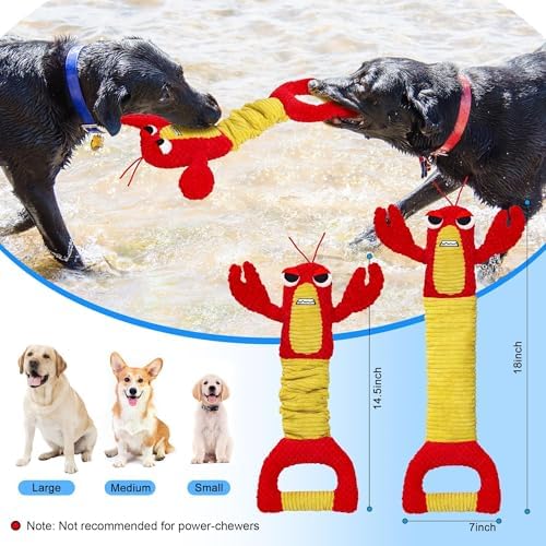IOKHEIRA Dog Toys for Aggressive Chewers - Christmas Dog Toys Gifts for Large Dogs, Tough Durable Indestructible Dog Toys, Big Dog Chew Toys and Large Breeds, Lamb chop Dog Toy(Red)