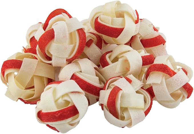 Dingo Goof Balls Rawhide Treats For Small Dogs, With Real Chicken, 18 Ct | Long-Lasting Rawhide Chew Wrapped With Real Chicken, Natural Chewing Action Promotes Clean Teeth, For Adult Dogs